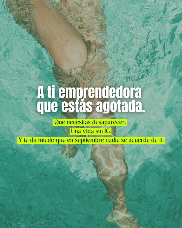 emprendedora agotada en verano que quiere desaparecer